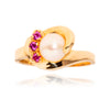 10kt Yellow Gold Pearl & Ruby Ring Default Title
