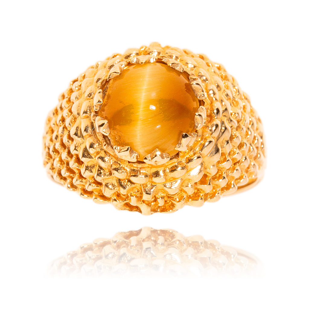 10k y tiger eye ring Default Title