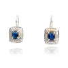 14kt White Gold Sapphire $ Diamond Earrings Default Title