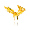 14kt Yellow Gold & Turquoise Leaf Brooch Default Title