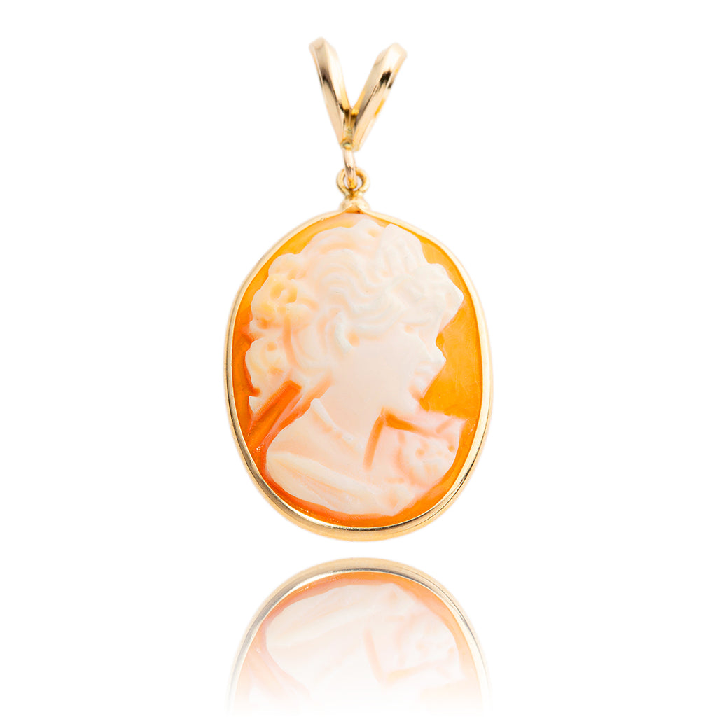 14kt Yellow Gold Cameo Pendant Default Title