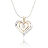 10kt White Gold Diamond Heart Pendant & 14kt White Gold Chain Default Title
