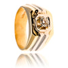 Gentleman's 10kt Yellow & White Gold .37ct Diamond Ring Default Title