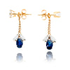 14kt Yellow & White Gold Sapphire & Diamond Earrings Default Title