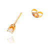 14kt Yellow Gold 4-Prong Single .22ct Solitaire Diamond Earrings Default Title