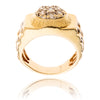 Gentleman's 14kt Yellow Gold & Diamond Cluster Ring .60ctw Default Title