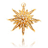 14kt Yellow Gold Starburst Pin With Seed Pearls Default Title