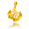 14kt Yellow Gold Pearl Leaf Pendant Default Title