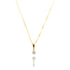 14kt Yellow Gold Diamond Cluster Pendant With Chain Default Title