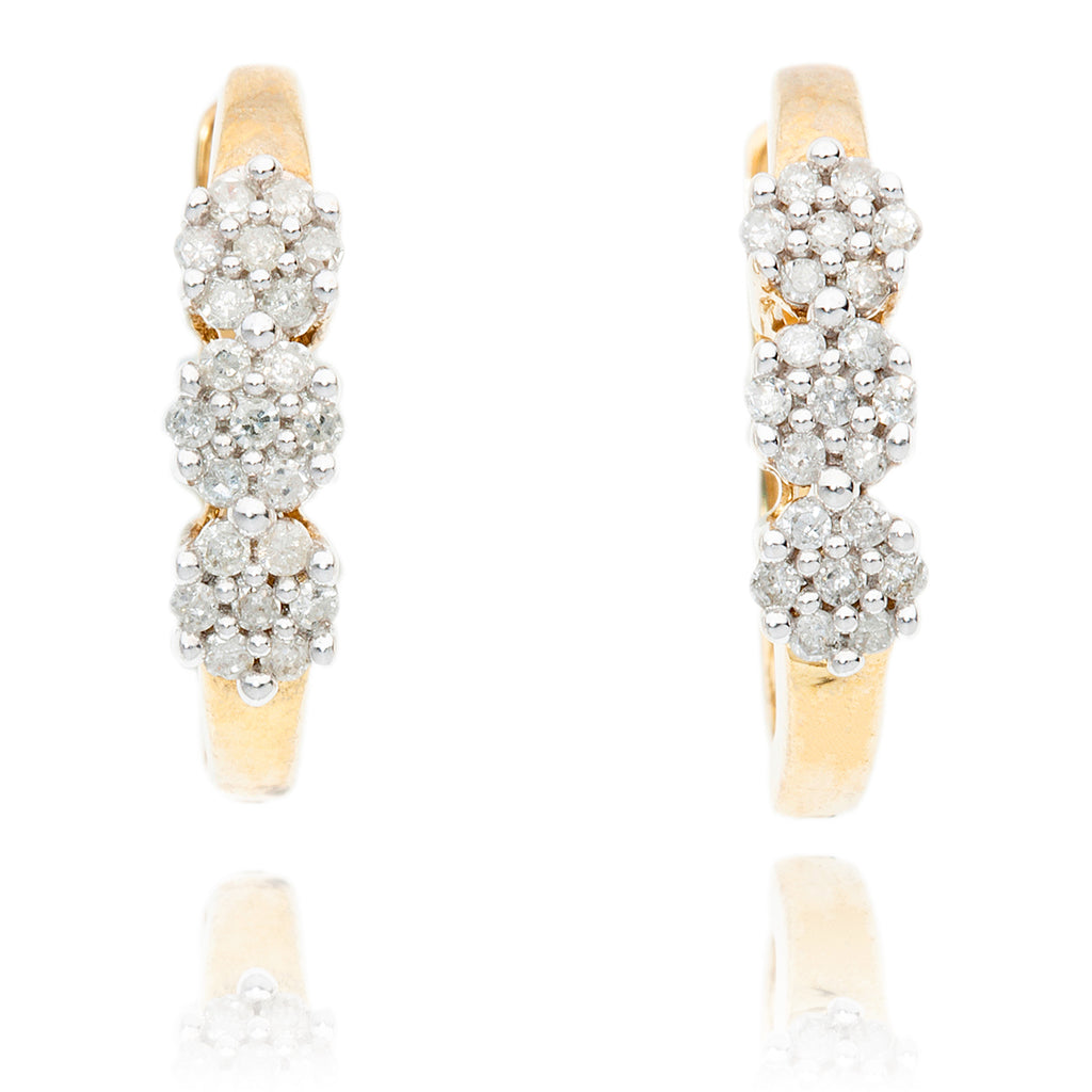10kt Yellow Gold Diamond Earrings Default Title