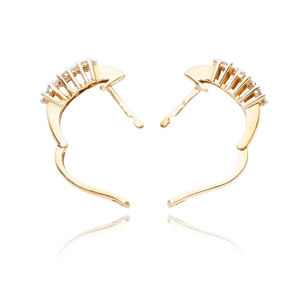 10kt Yellow Gold Diamond Earrings Default Title
