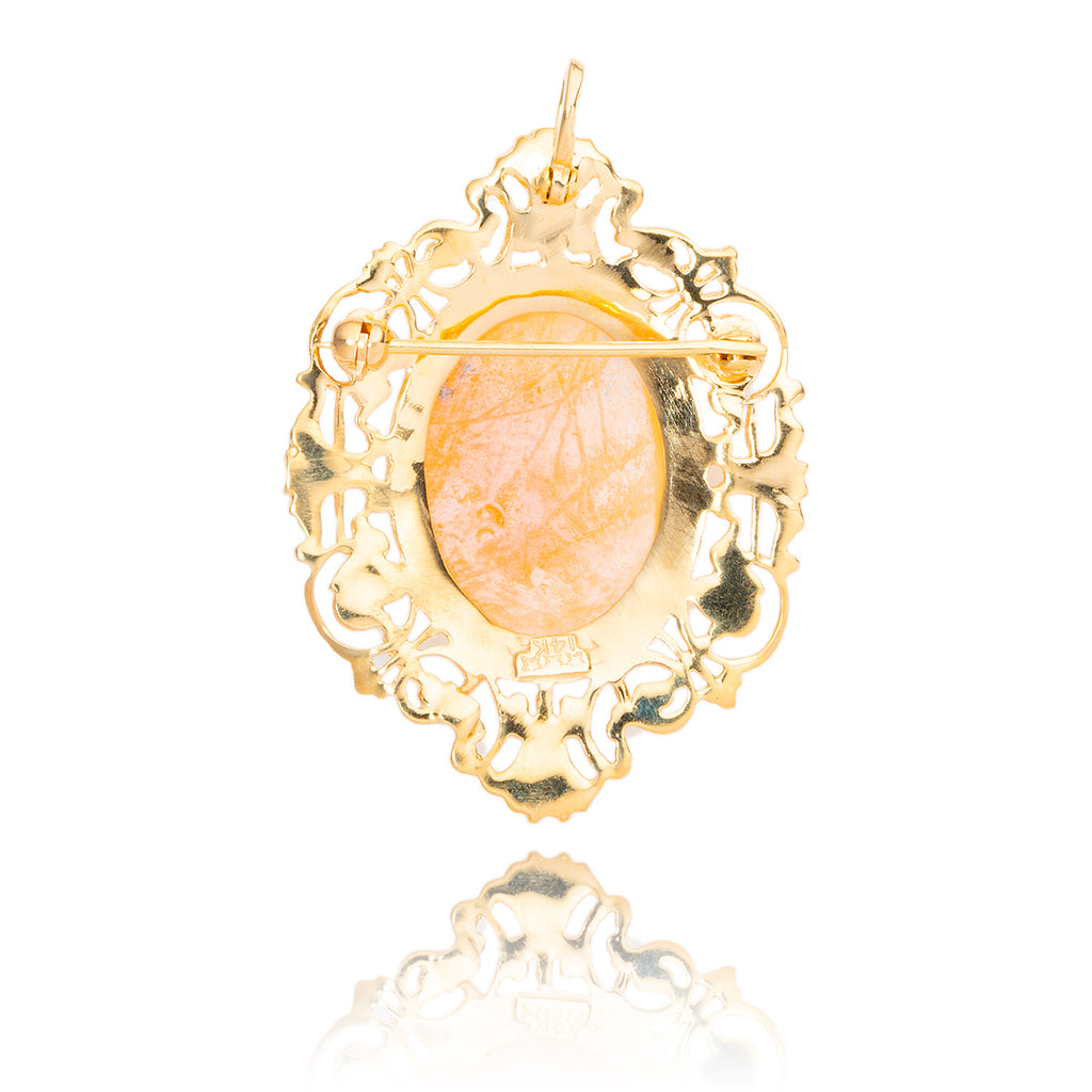 14kt Yellow Gold Cameo Pin/Pendant Default Title