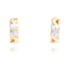 14kt 2-Tone Diamond Hoop Earrings Default Title