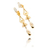 14K Yellow Gold Filigree Flower Drop Earrings Default Title