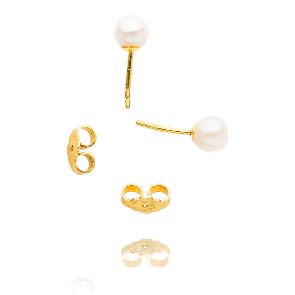 14kt Yellow Gold Pearl Studs Default Title