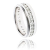 Unisex Custom Made 10K White Gold Channel-Set Eternity Style Band Default Title