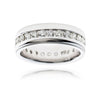 Unisex Custom Made 10K White Gold Channel-Set Eternity Style Band Default Title