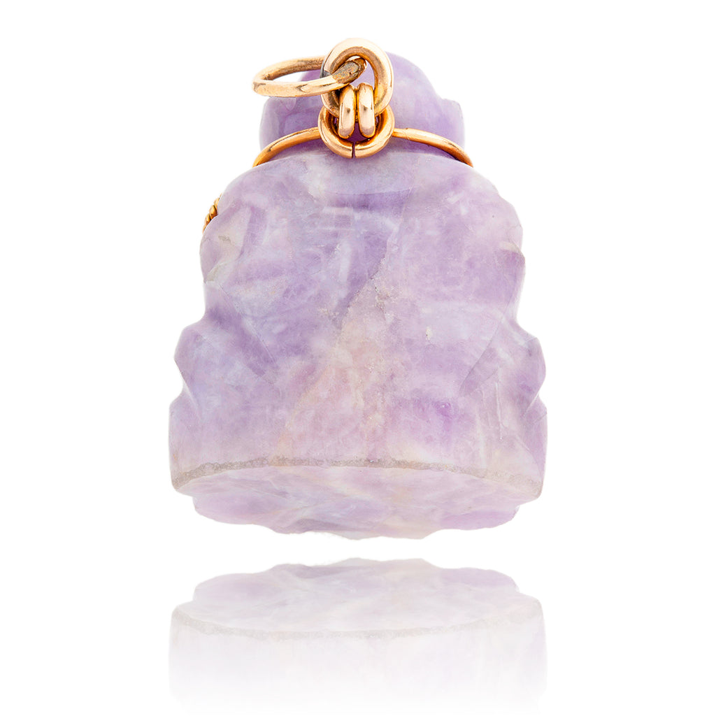 Purple Jade Budah Pendant (No Chain) Default Title