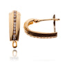 14kt Channel Set Diamond Hoop Earrings Default Title