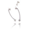 14kt White .57ctw Curve Diamond Drop Earrings Default Title