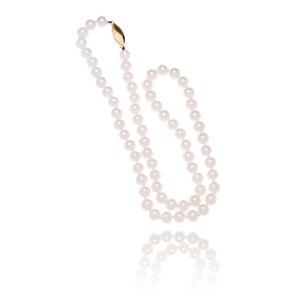 6-6.5mm Pearl Necklace With 14kt Yellow Gold Clasp Default Title