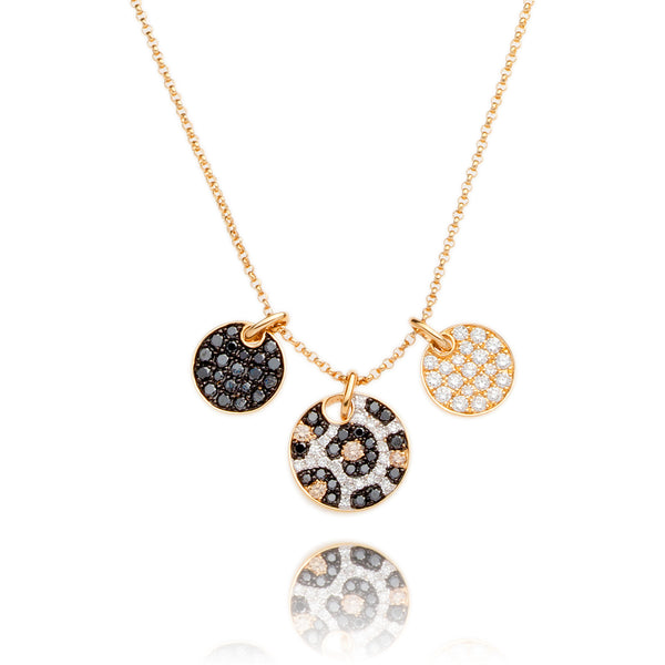 14kt Yellow Gold Effy 'Confetti' 3 Circle Diamond Necklace Default Title