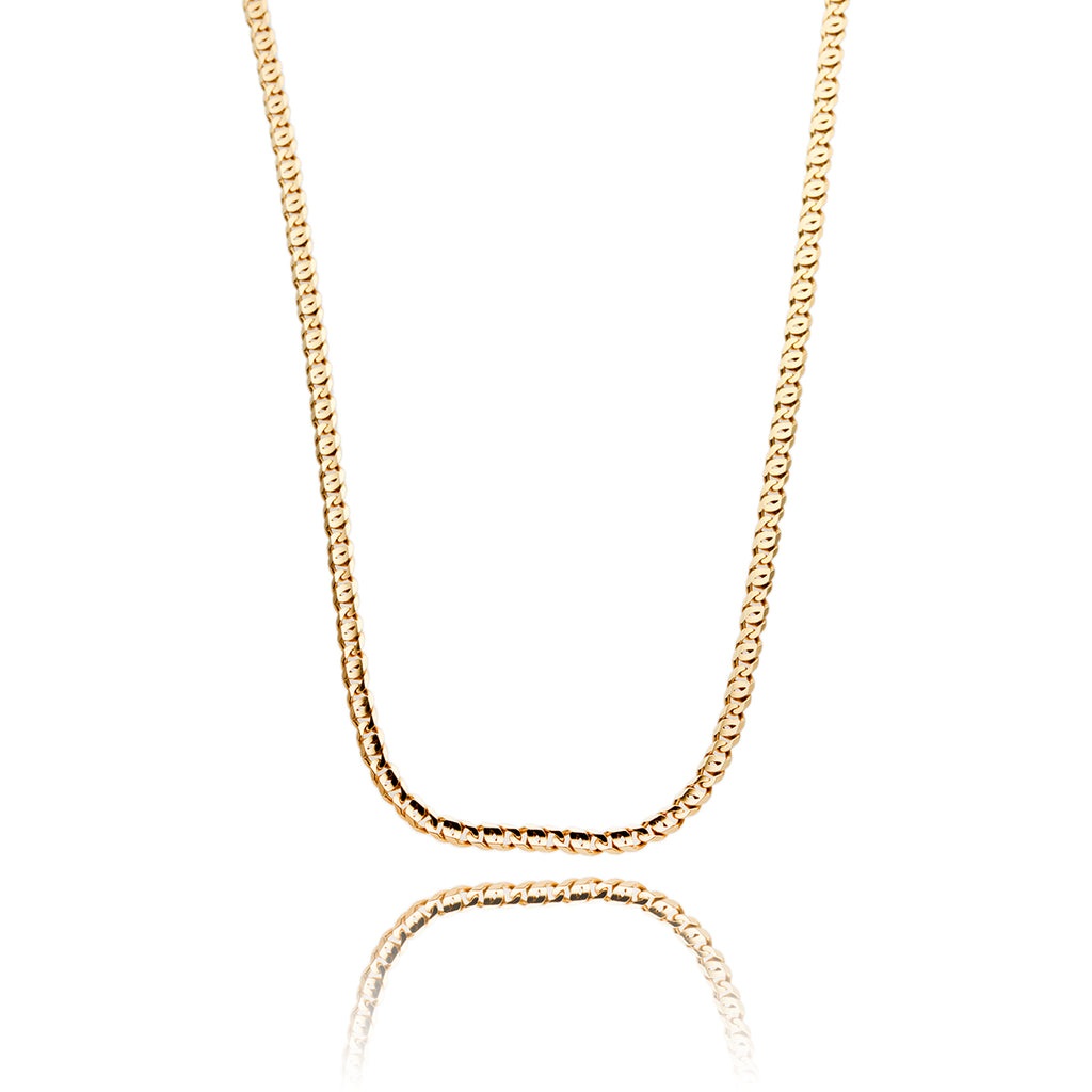 10kt Yellow Gold 22" Fancy Curb Chain Default Title