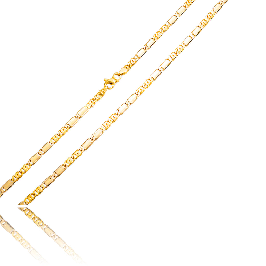 18kt Yellow Gold 20" Fancy Bar Link Chain Default Title