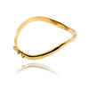 14K Yellow Gold Wave Hinged Bangle Bracelet Default Title