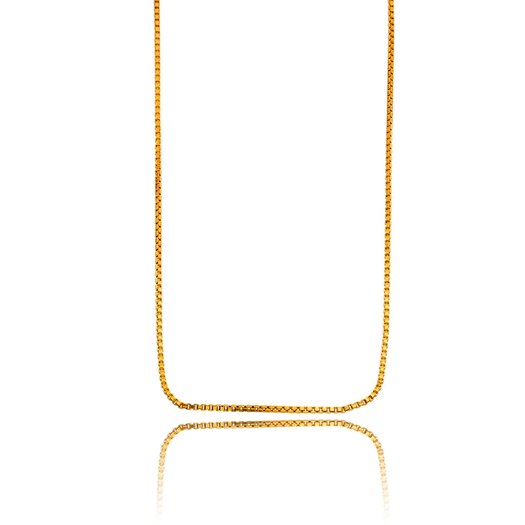 18KT Yellow Gold 20" Box Link Chain Default Title
