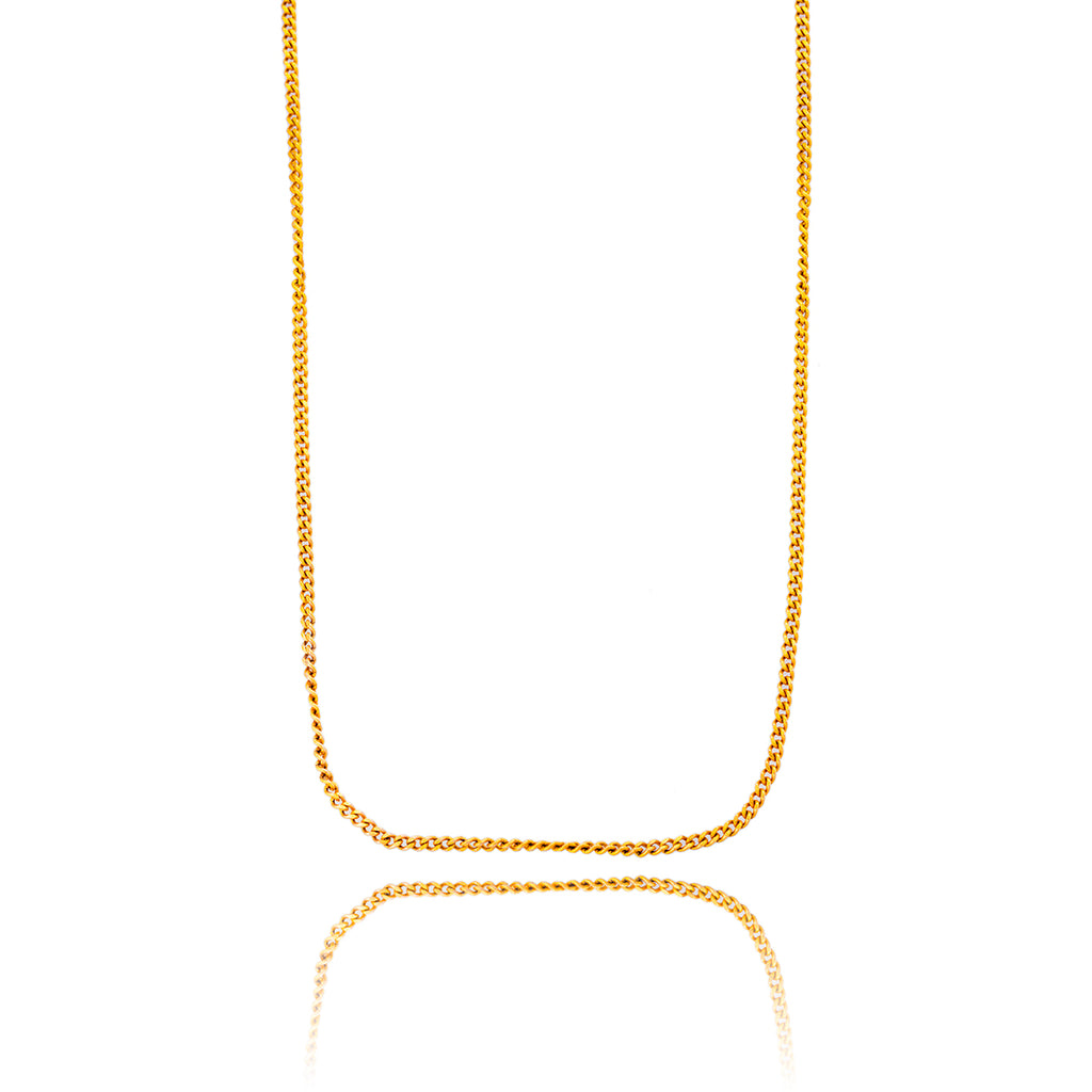 10kt Yellow Gold 22" Curb Link Chain Default Title