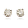 18Kt White Gold .51 Carat Total Weight Diamond Stud Earrings Default Title