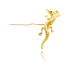 18kt Yellow Gold Lizard With Diamond Eyes Pin Default Title