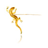 18kt Yellow Gold Lizard With Diamond Eyes Pin Default Title