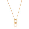 18Kt Yellow Gold Diamond Open Slider Pendant With 10Kt Yellow Gold Box Chain Default Title