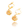 18kt Yellow & White Gold Drop Style Leverback Earrings With Yellow Stone Default Title