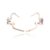 10kt White Gold Heart Shaped Tanzanite & Diamond Leverback Earrings Default Title