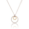 14Kt White And Yellow Gold Removable Double Open Circle Design Diamond Pendant Default Title