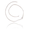 18kt White Gold Curved Bar Necklace With Cubic Zirconia's Default Title