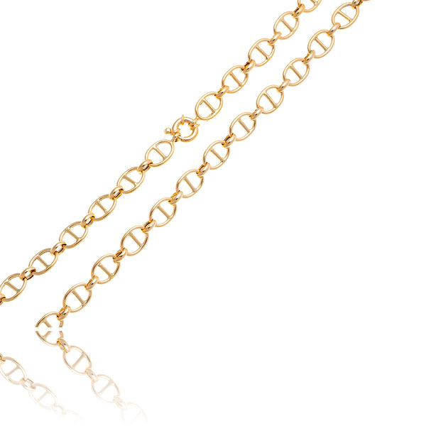 14KT Yellow Gold 18" Large Marine Link Chain Default Title