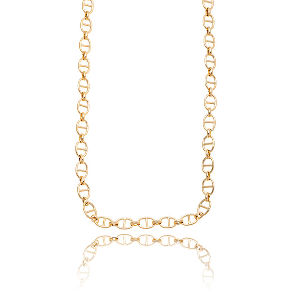 14KT Yellow Gold 18" Large Marine Link Chain Default Title