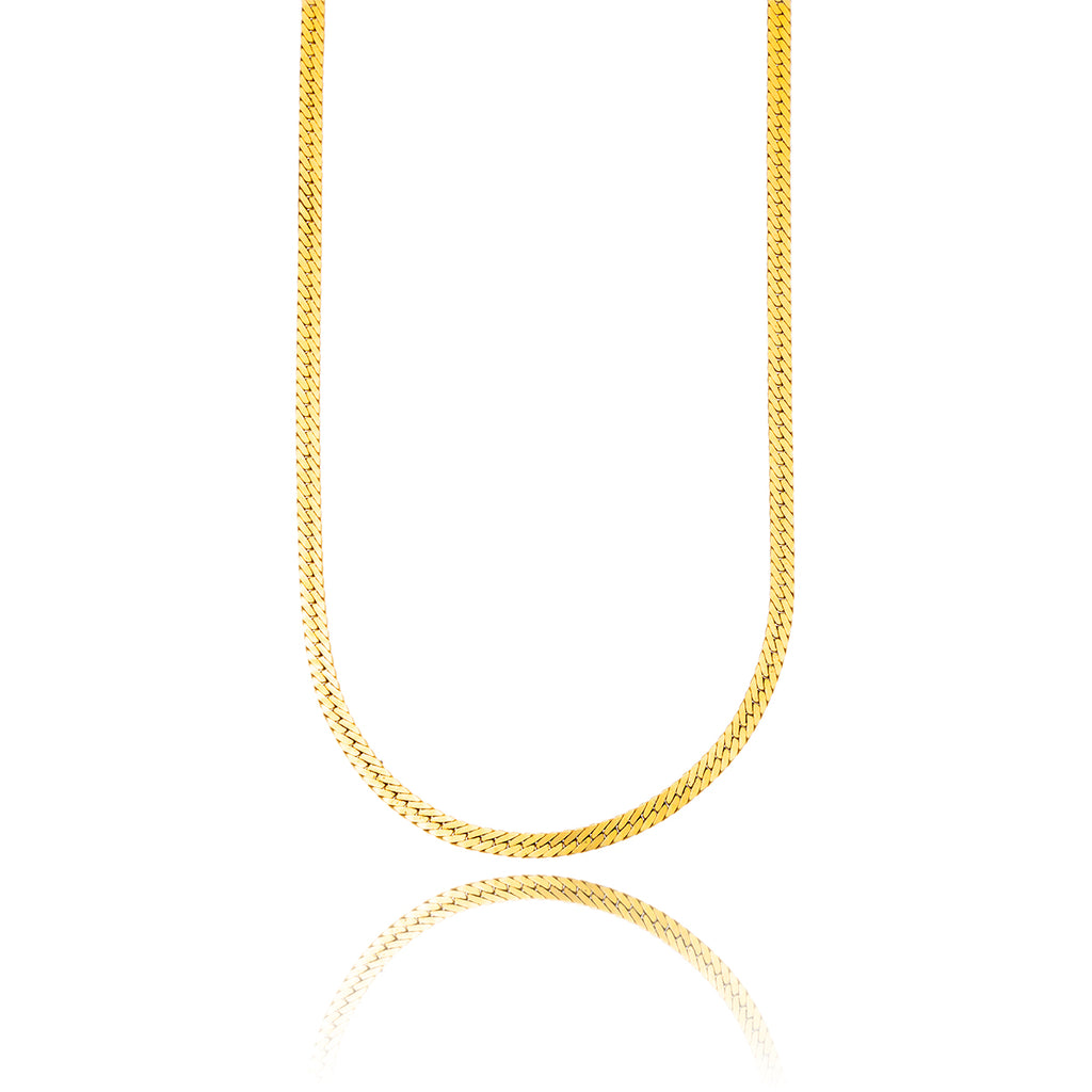 14KT Yellow Gold 15.5" Herringbone Chain Default Title