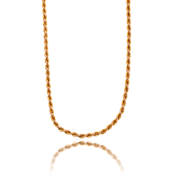 10KT Yellow Gold 28" Rope Chain Default Title
