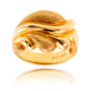 14KT Yellow Gold Textured And High Polished Gold Ring Default Title