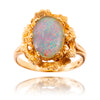 14KT Yellow Gold Opal Triplet Flower Ring Default Title