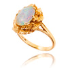 14KT Yellow Gold Opal Triplet Flower Ring Default Title