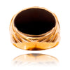 Unisex 10KT Yellow Gold Oval Shaped Onyx Ring Default Title