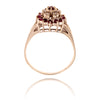 14KT White Gold Ruby And Diamond Cluster Ring Default Title