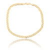10KT Yellow And White Gold 10" Marine Link Anklet Default Title
