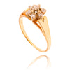 14KT Yellow And White Gold Diamond Cluster Ring Default Title